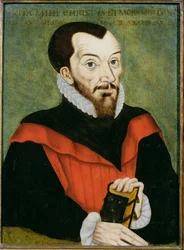 Portrett av John Rainolds (1549-1607) President for Corpus Christi College og medredaktør av den autoriserte versjonen av Bibelen